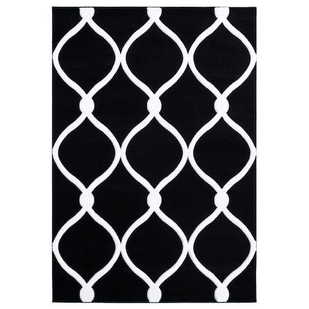 United Weavers Of America 1 ft. 10 in. x 2 ft. 8 in. Bristol Rodanthe Black Rectangle Accent Rug 2050 11570 24